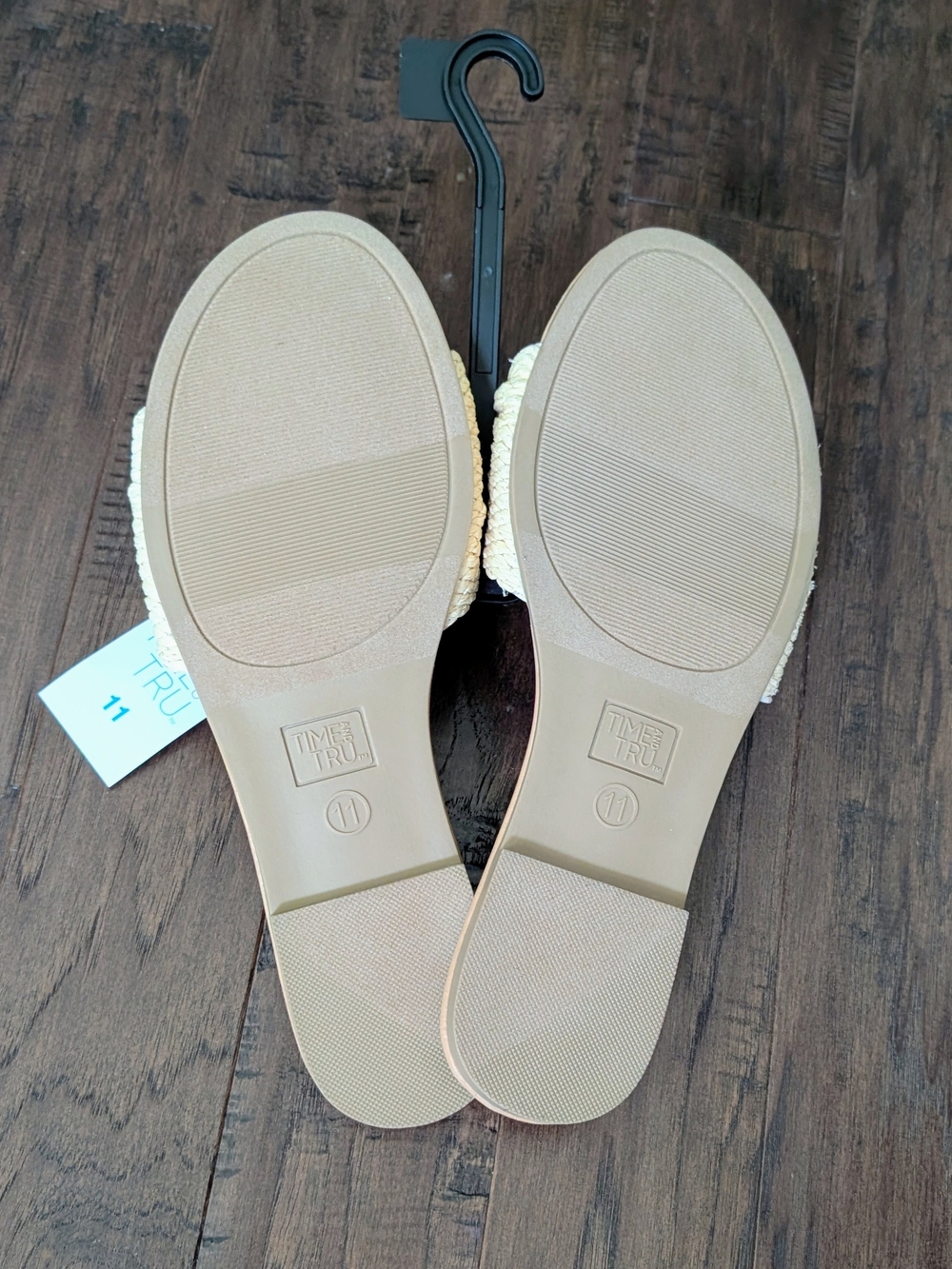 Time And Tru Women's Raffia Knot Slide Sandals Size 11 - Picture 5 of 5